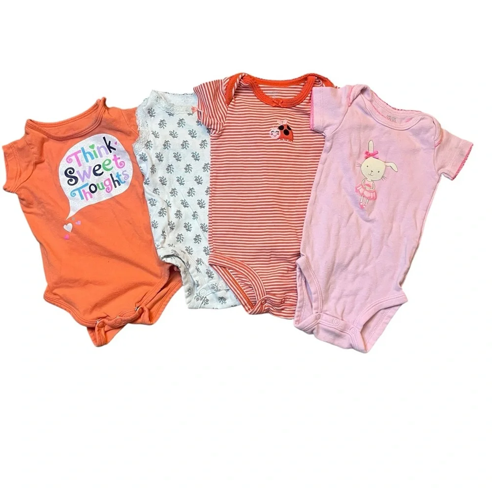 Eleven-Piece Baby Girl Bundle 0-3 Months Cute Clothes 3 1-Piece 4 Tops 3 Legging